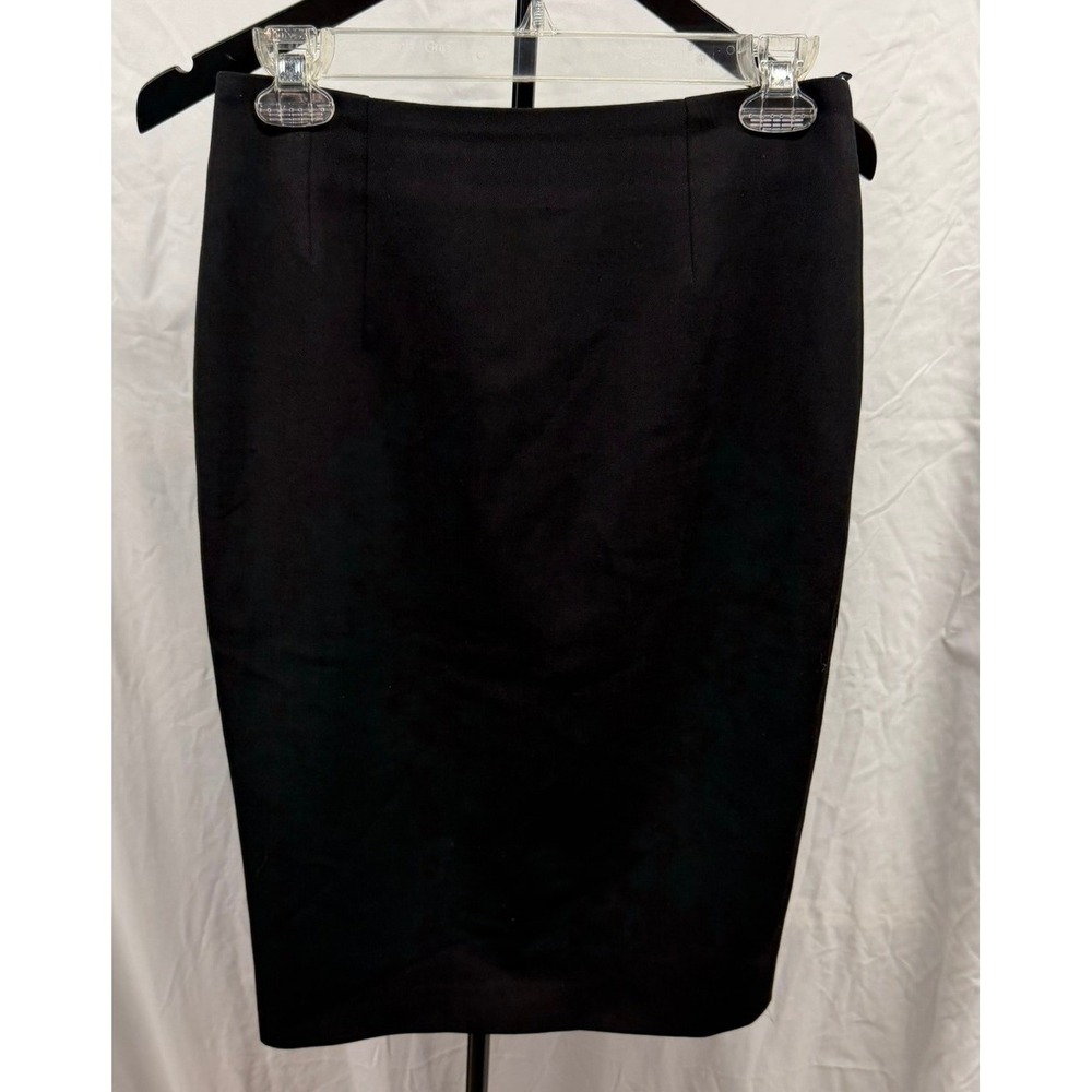 The Fold Women's Black Ultimate Wool Tailored Workwear Business Pencil Skirt 8